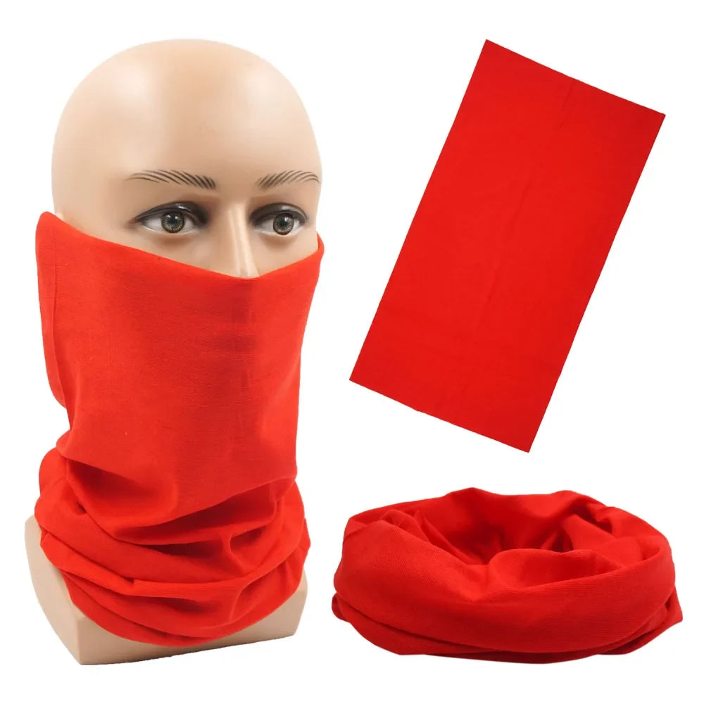Dyeing Color Neck Gaiter Men Women Plain Bandana Multifunctional Headscarf Windproof Face Shields Seamless Tube Snood Warmer