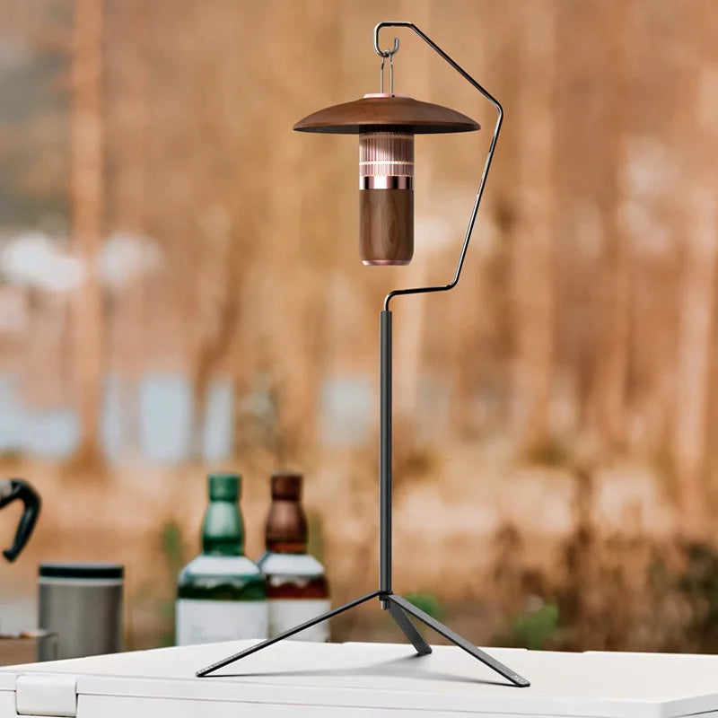 TARKA Ultralight Lantern Stand Tabletop Hanger Light Holder Folding Detachable Outdoor Portable Lightweight Tripod Light Stand