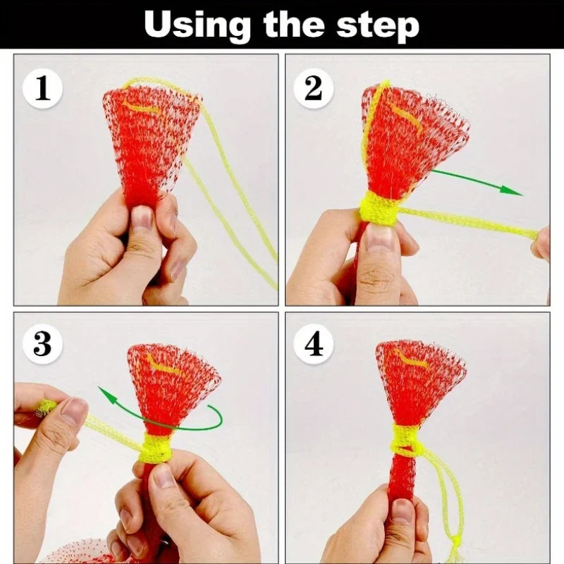100 Pieces Heavy Duty Plastic Garden Protection Netting Non Electric for Vertical Planting Watermelon Melon Hammock with Straps