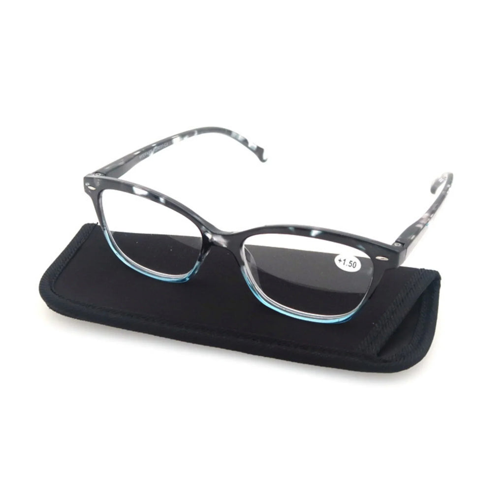 MODFANS Reading Glasses For Women Small Face Readers Classic Frame Stylish Eyeglasses with Spring Hinge Presbyopic Glasses