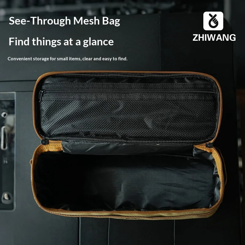 Camping Tableware Storage Bag Multi-Functional Portable Picnic Cookware Bowl Chopstick Organizer for Outdoor Trips
