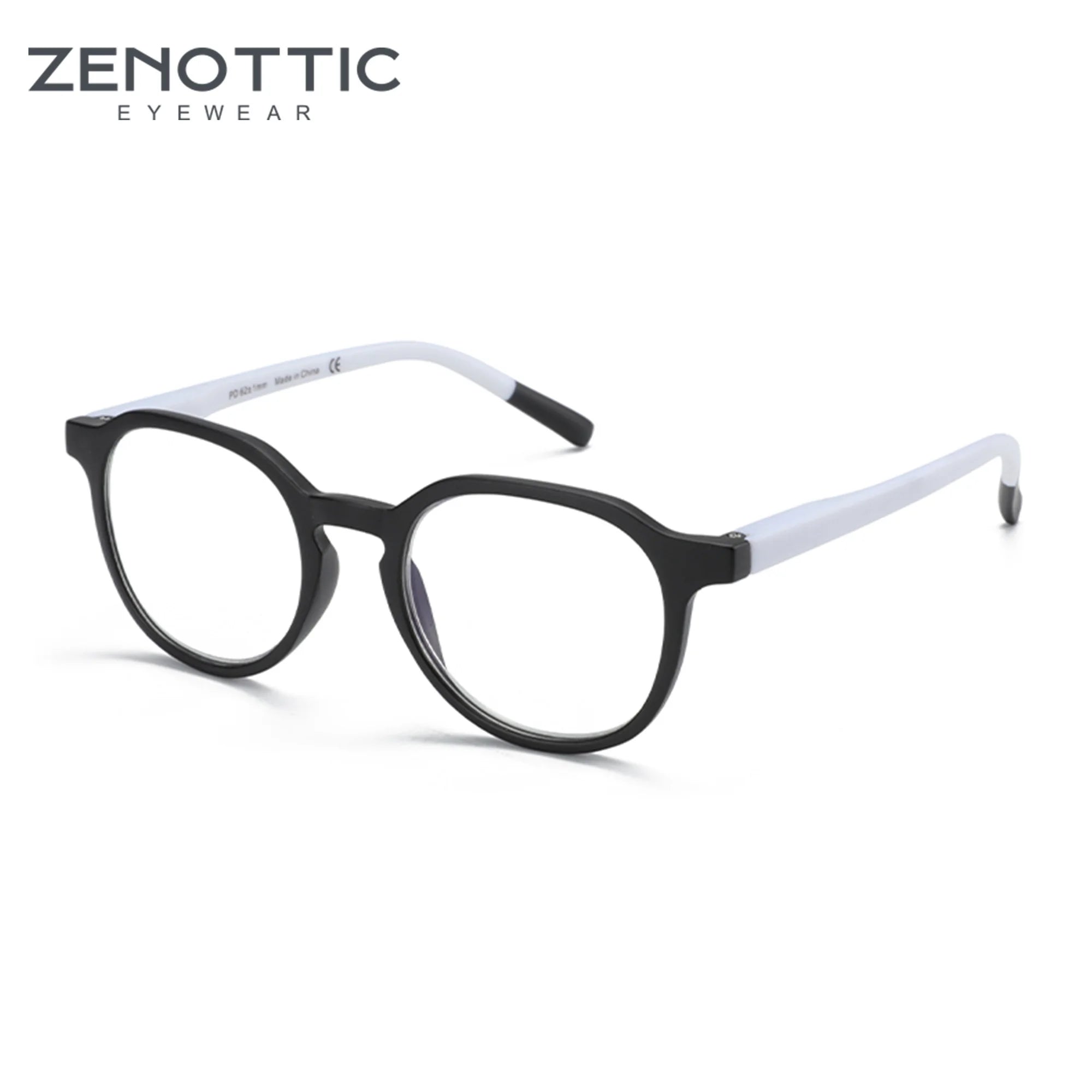 ZENOTTIC Retro Circular Anti-blue Light Glasses Blue Light Blocking Round Computer Eyeglasses for Unisex Fashion 420007