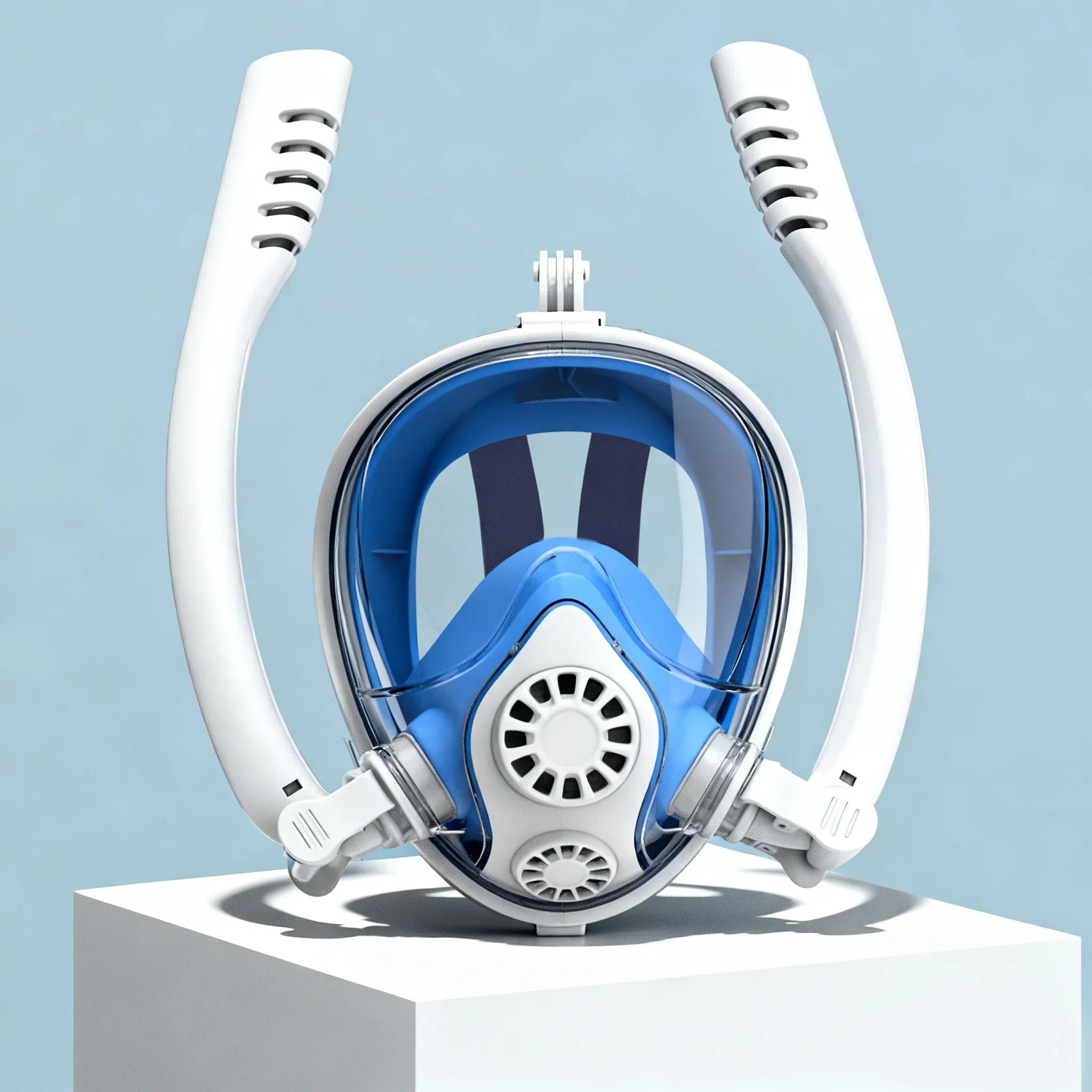 Adults Full Face Snorkel Mask Double Breathing Tube 180° Wide-Eye Panoramic Vision Advanced Anti-Fog Swim Leak-Proof Adventures