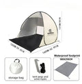 2-3 Person Instant Pop Up Tent UPF50+ UV Protection Waterproof Beach Tent Silver Coating Portable Camping Sun Shelter