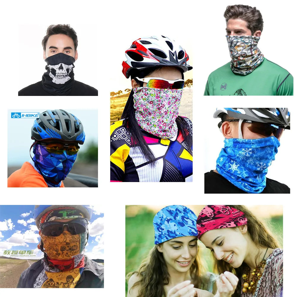 Dyeing Color Neck Gaiter Men Women Plain Bandana Multifunctional Headscarf Windproof Face Shields Seamless Tube Snood Warmer