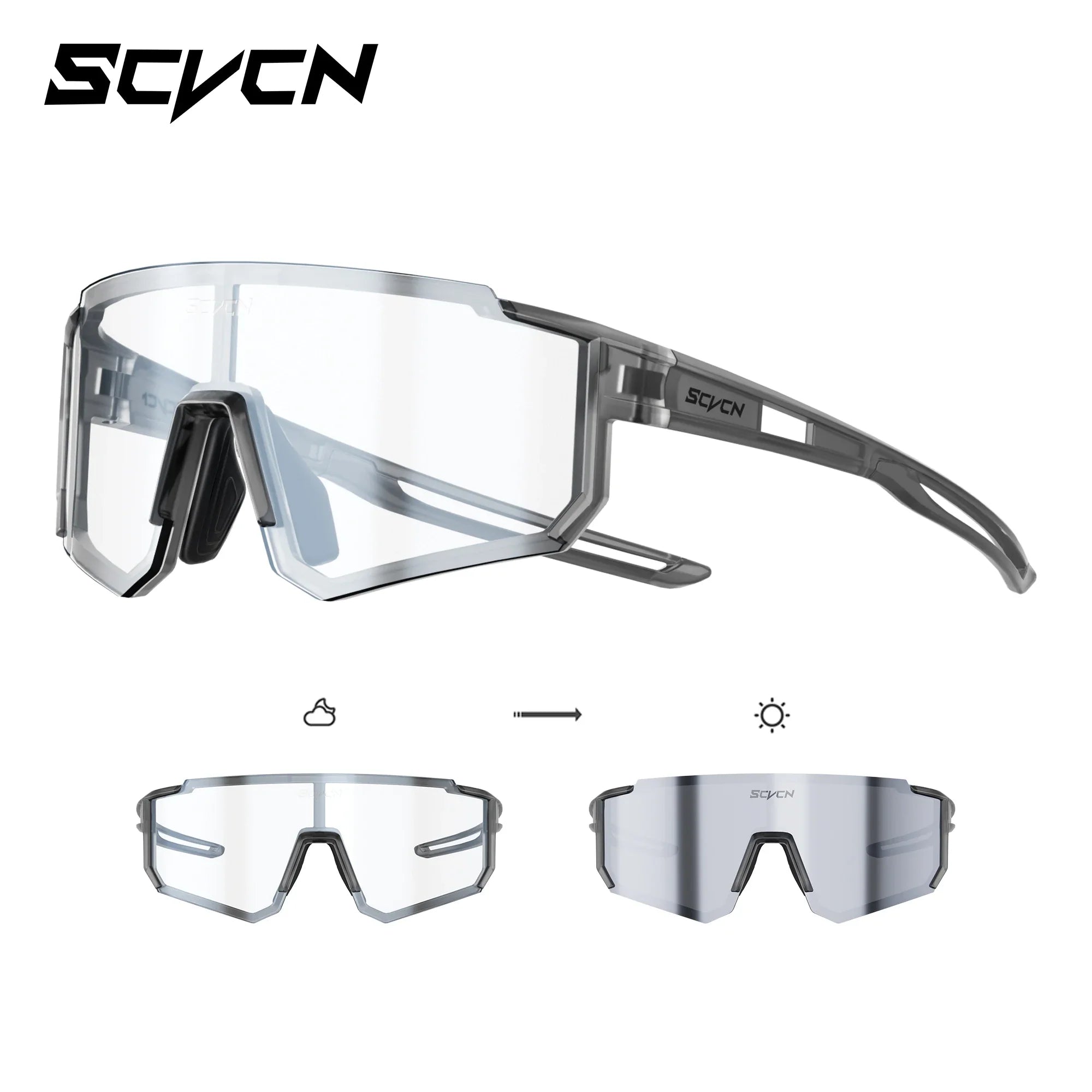 SCVCN Children's Polarized Photochromic Cycling Sunglasses Outdoor Running Glasses Boy Girl 6-14 Years Glasses Kids UV400