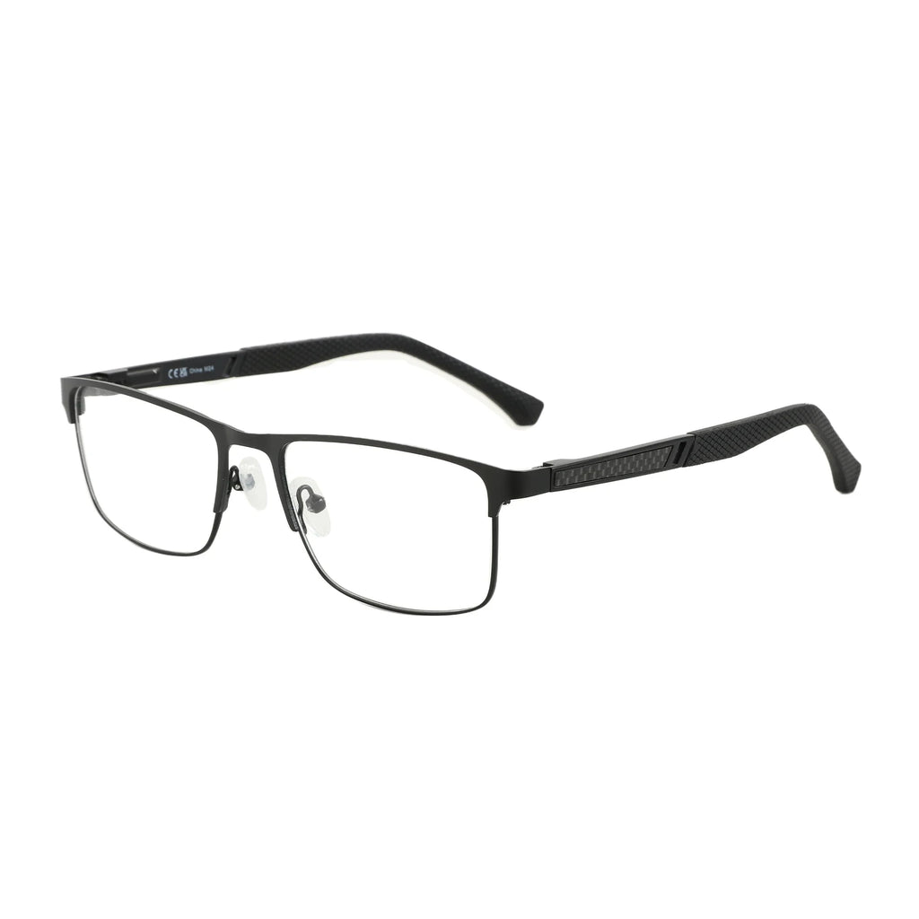 ZENOTTIC Anti Blue Light Reading Glasses for Men Computer Readers Trendy Square High-quality Metal Frame Anti Glare Presbyopic