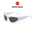 VIVIBEE Y2K Sunglasses Women Steampunk Mirror White Sports Mne Goggles UV400 Punk Sun Glasses 2026 Trending Product
