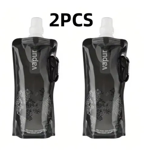 500ML Portable Ultralight Foldable Silicone Folding Water Bottle Water Bag Outdoor Sport Supplies Hiking Camping Soft Flask Bag