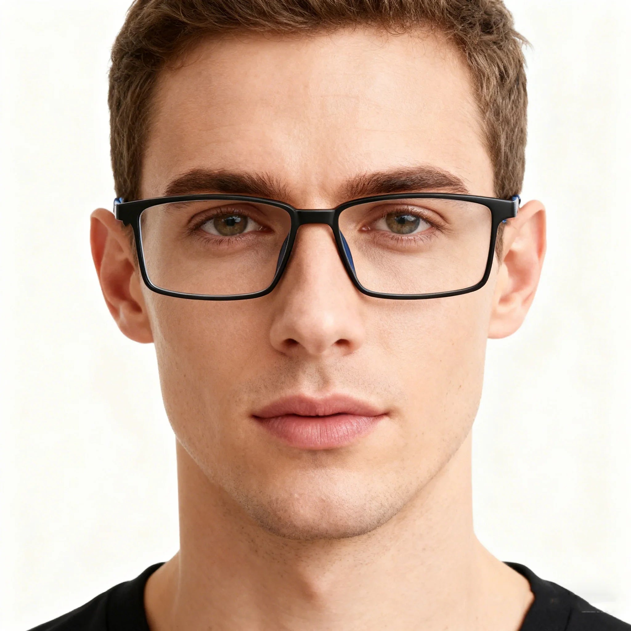VIVIBEE Classic Square Blue Light Blocking Glasses TR90 Men Women Office Anti Light Black Eyeglasses Computer Filter Goggles