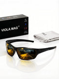 VIOLA MAG Premium Sports Sunglasses, Ultra-light TR90 Frame Wrap-around Glasses, Stylish Fishing Sunglasses, with Protective Cas