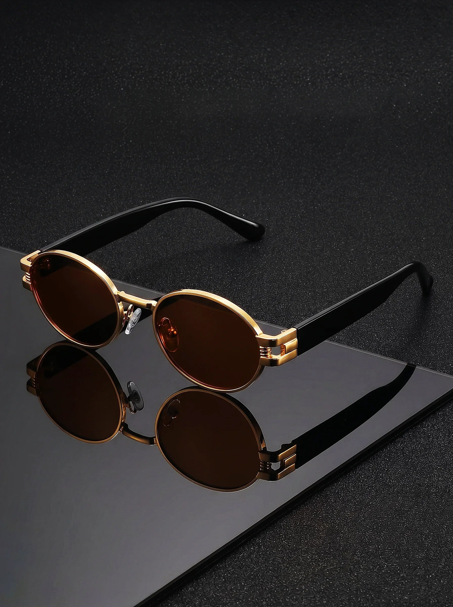 VIOLA MAG Retro Oval Sunglasses for Men Women, Vintage Small Round Polarized Sun Glasses, UV400 Protection Fashion Shades with F