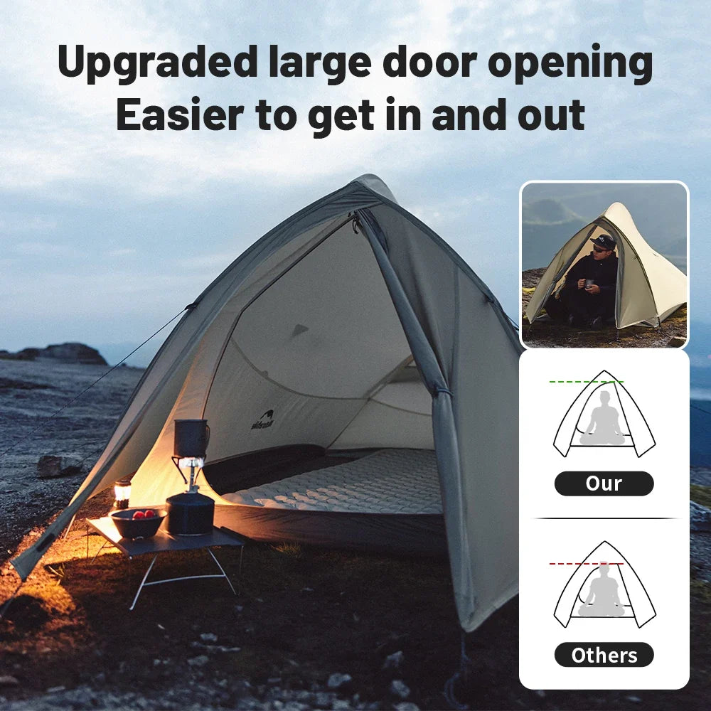 Naturehike Cloud Up 2 Pro Two Person Hiking Tent Lightweight Outdoor Camping Professional Camping Equipment