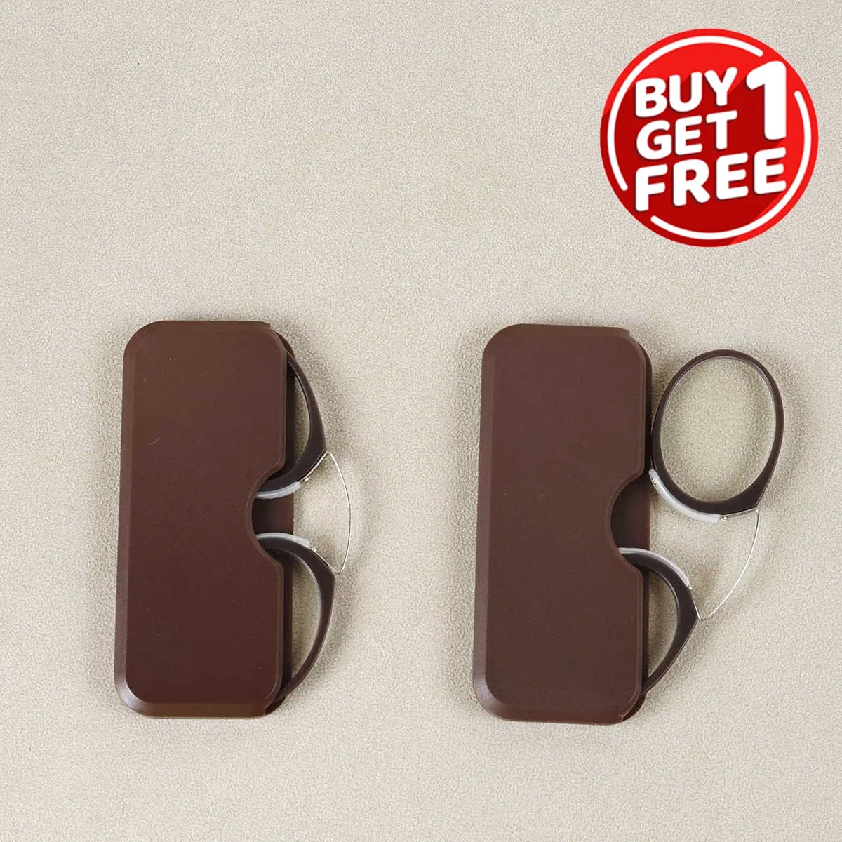 2PC Men Women Circular Nose Clip Reading Glasses Legless Ultra Thin Portable Clear Lens Durable Luxury Brand Designers Eyewear
