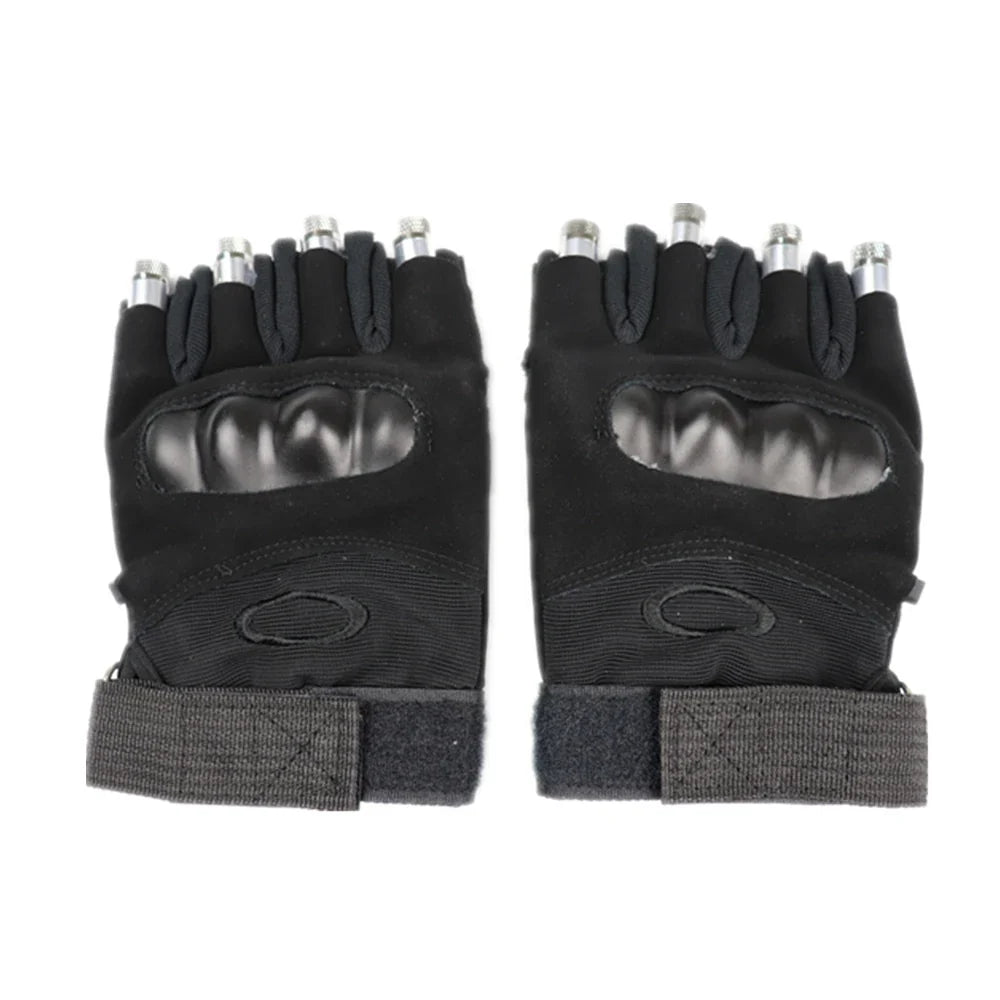 2 in 1 Multi-Line Green Laser Gloves LED Lazer Mitten Ray Gloves Rave LED Flash Finger Palm Light Dress Up LED Robot Suit