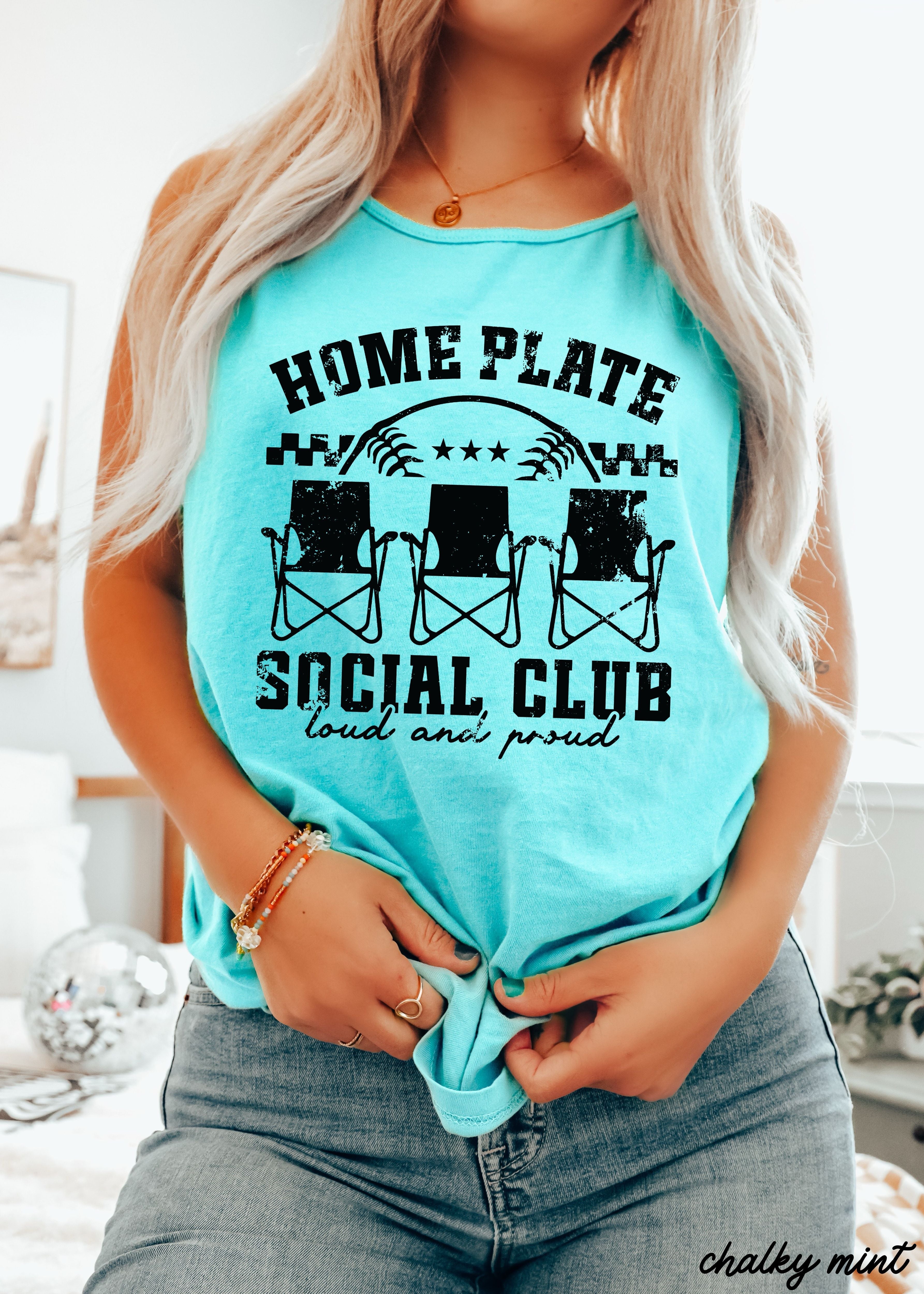 Home Plate Social Club Tank *5 Colors (S-3X)