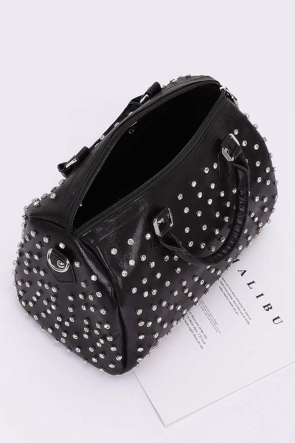 Rhinestone Studded Bowling Bag