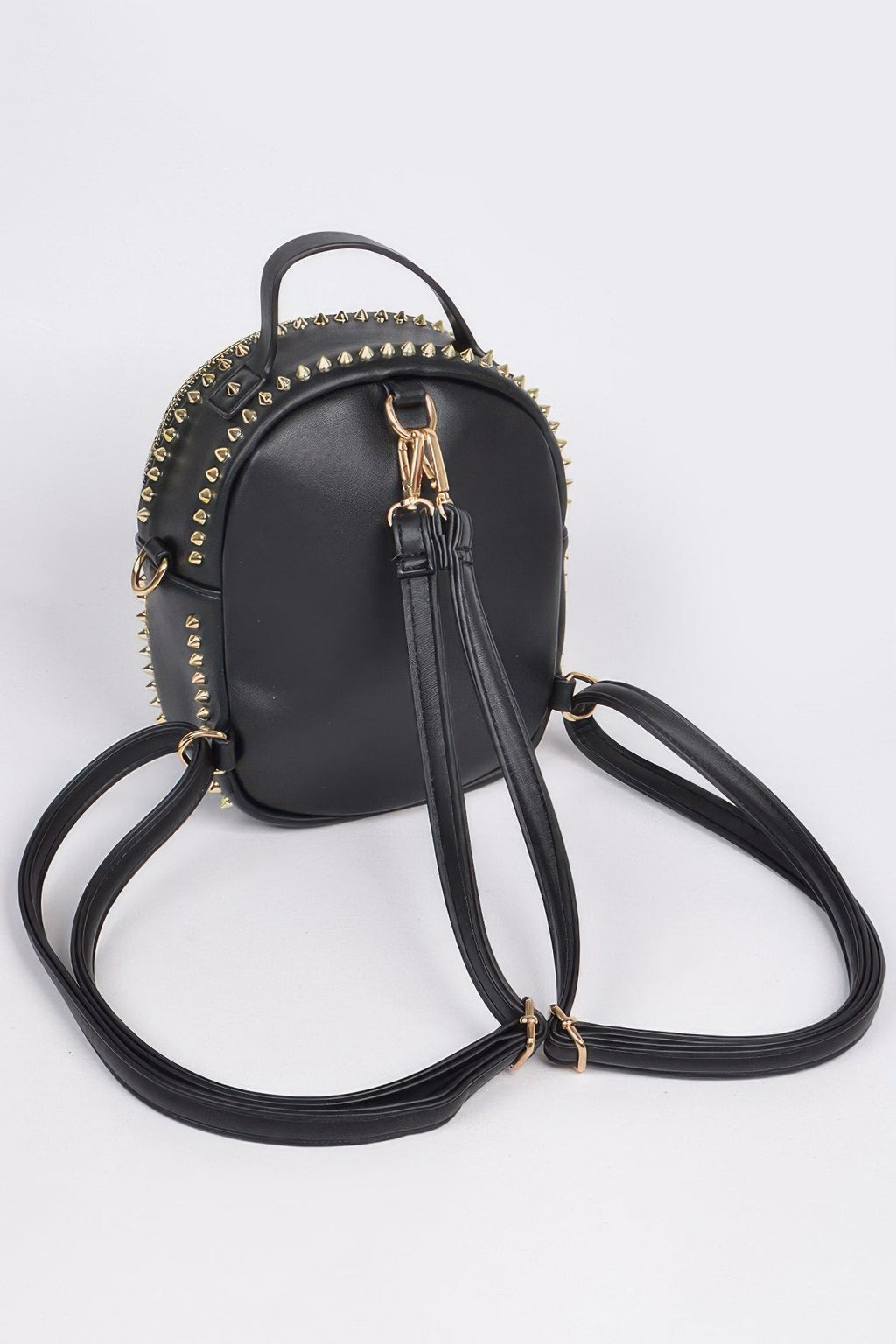 Studded Backpack With Chain Zippier