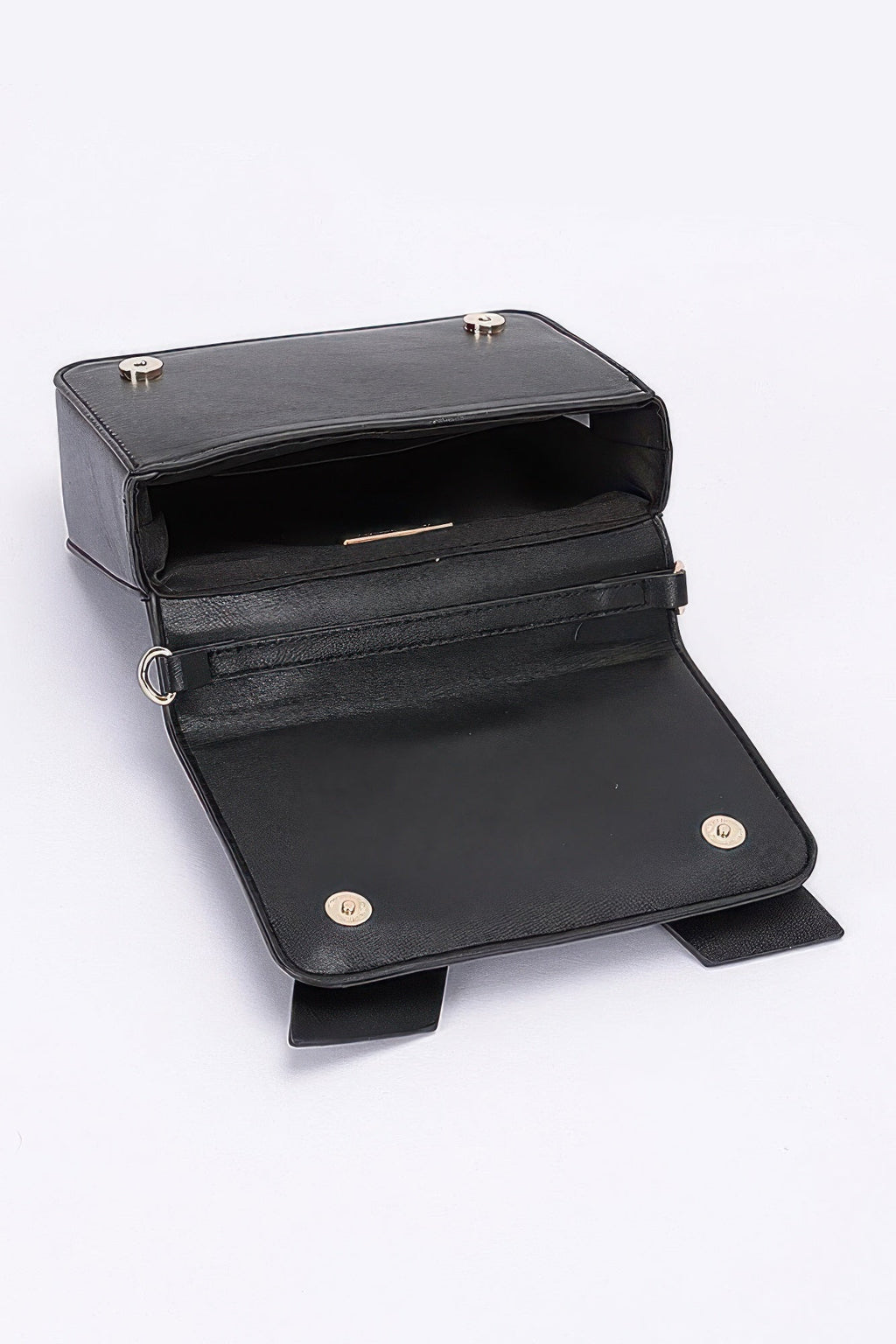 Faux Leather Ribbon Top Handle Bag