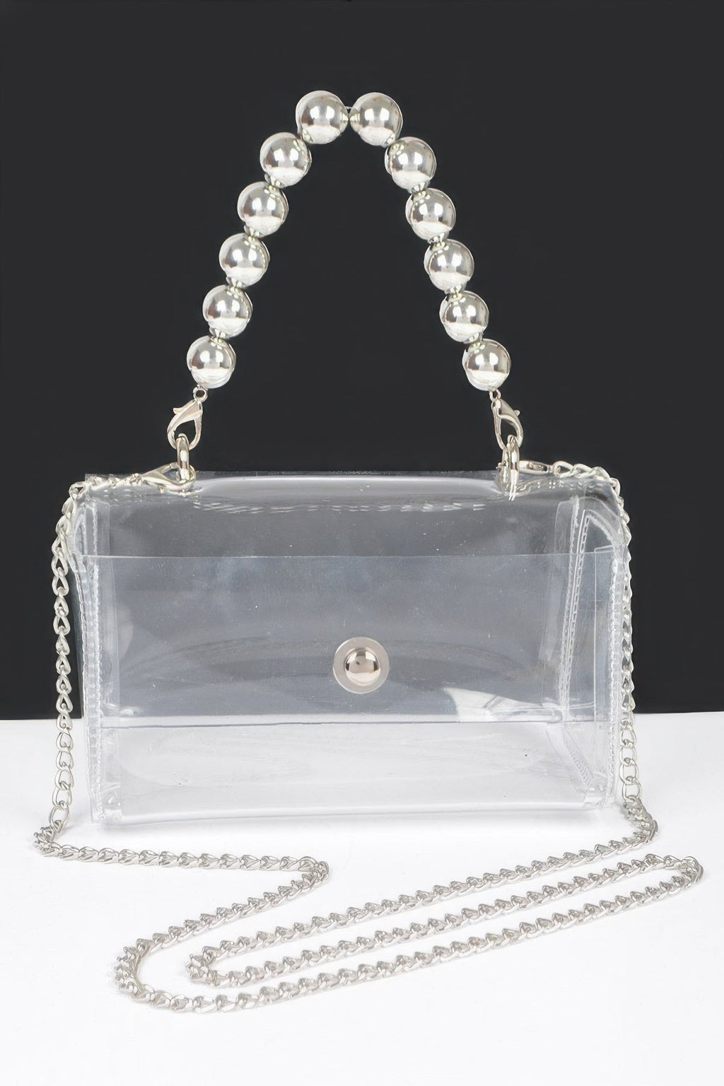 Transparent Ccb Handle Flap Clutch