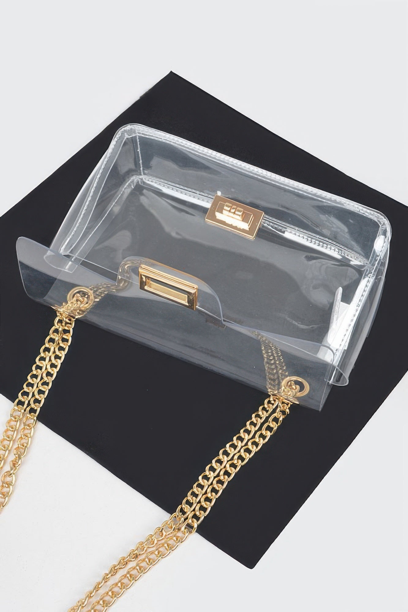 Transparent Flap Crossbody Bag