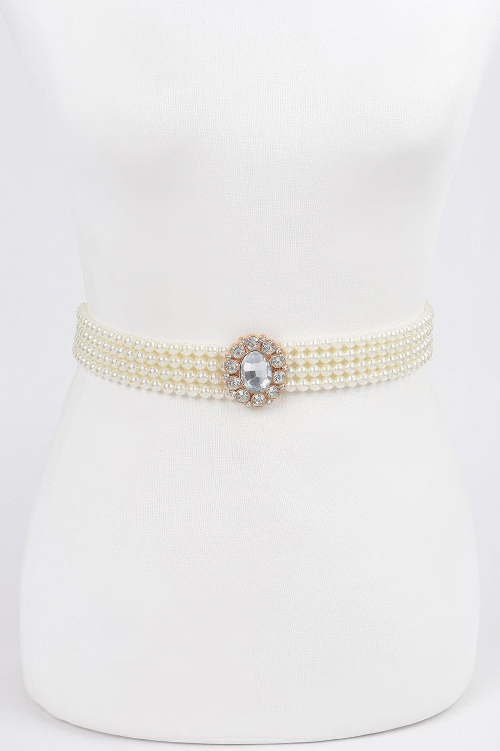 Faux Pearl Stretch Belt