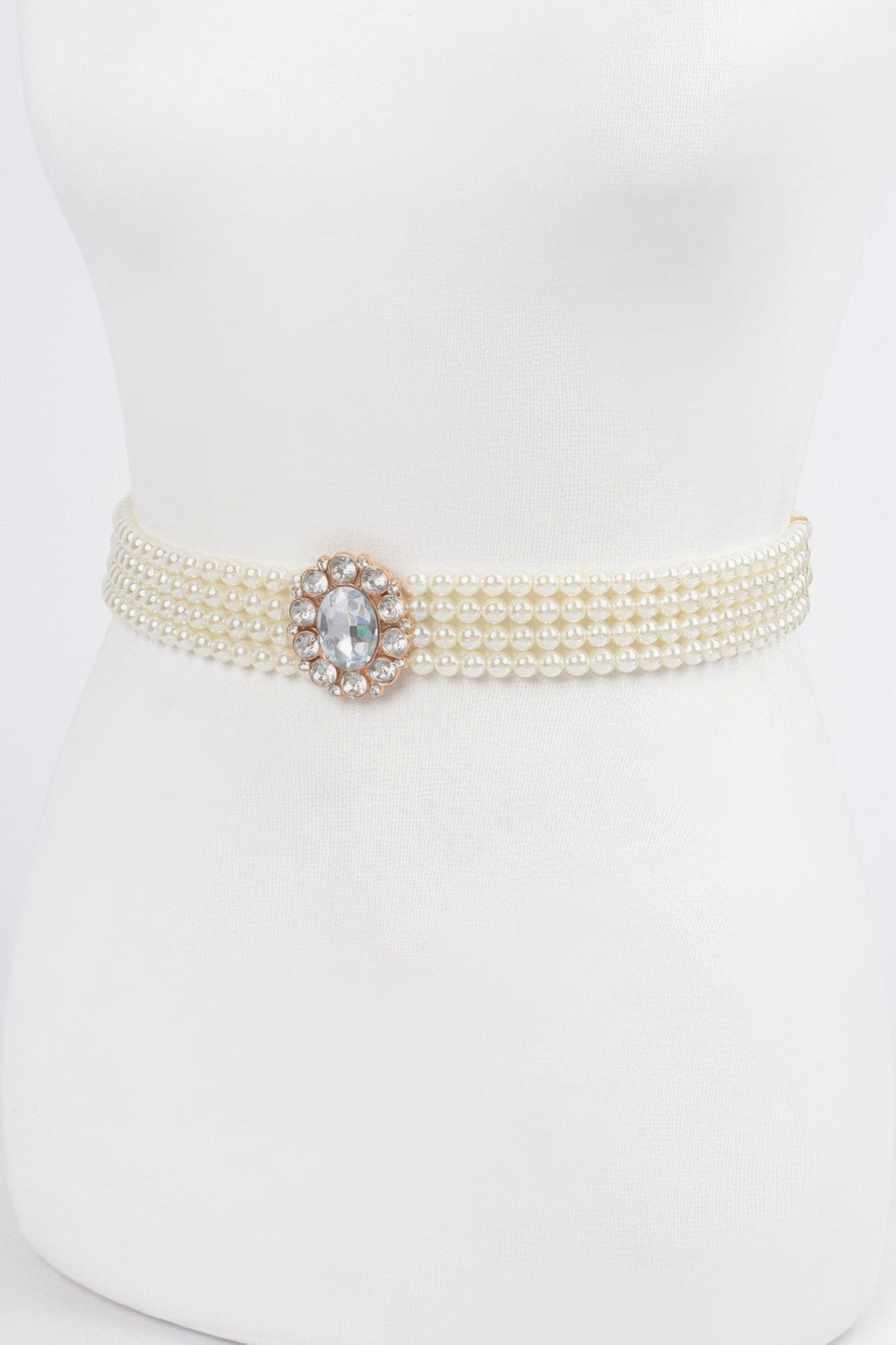 Faux Pearl Stretch Belt