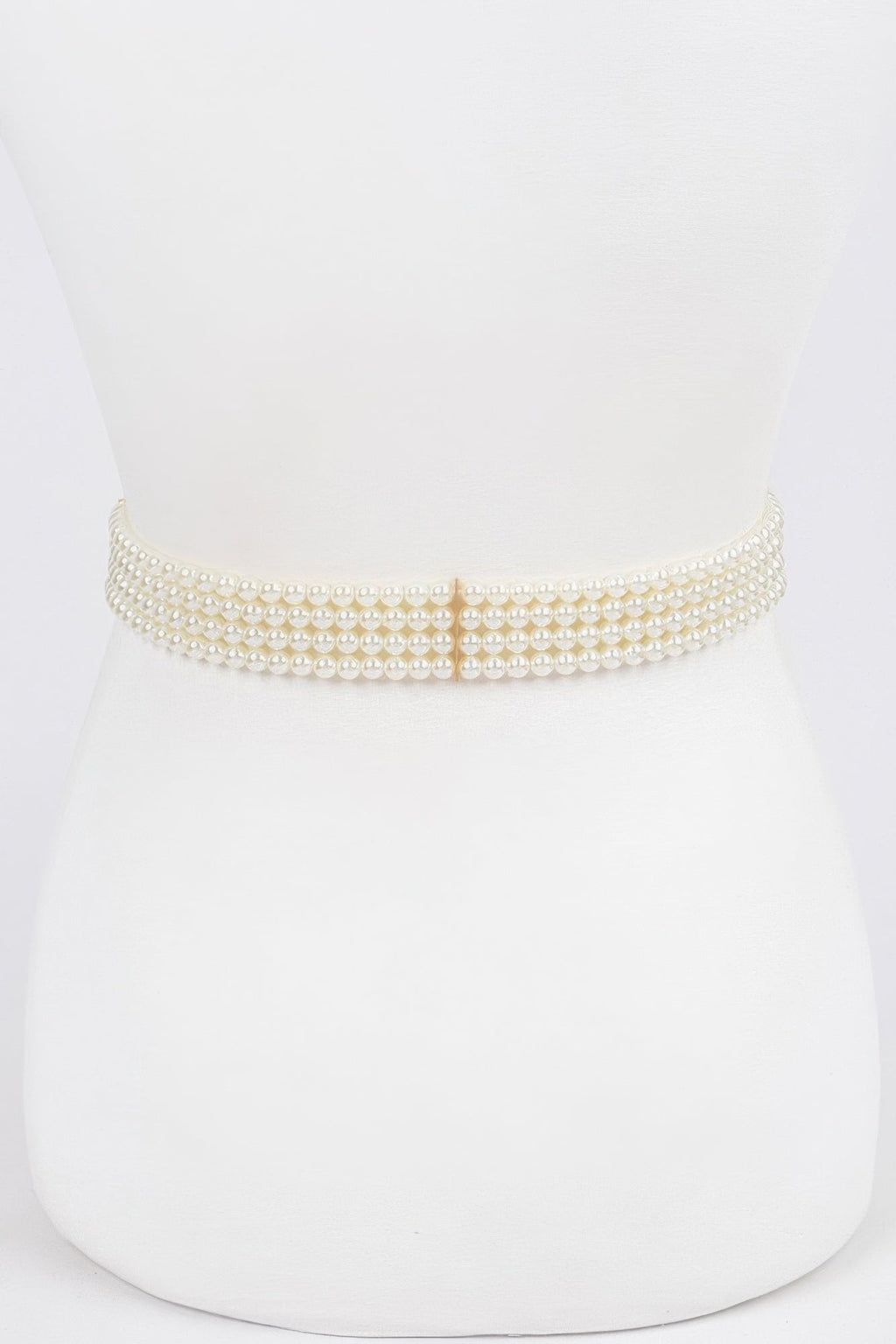 Faux Pearl Stretch Belt