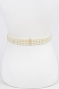 Faux Pearl Stretch Belt