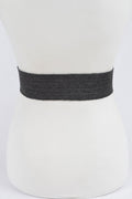 Metal Oo Buckle Plus Size Stretch Straw Belt