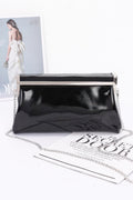 Patent Leather Frame Clutch Bag