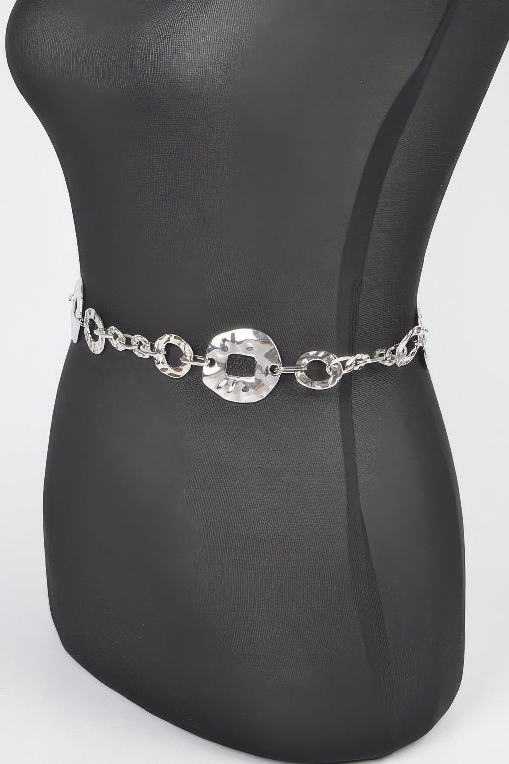 Hammered Metal Chain Belt