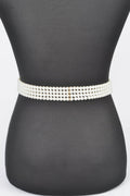 Faux Pearl Elastic Belt
