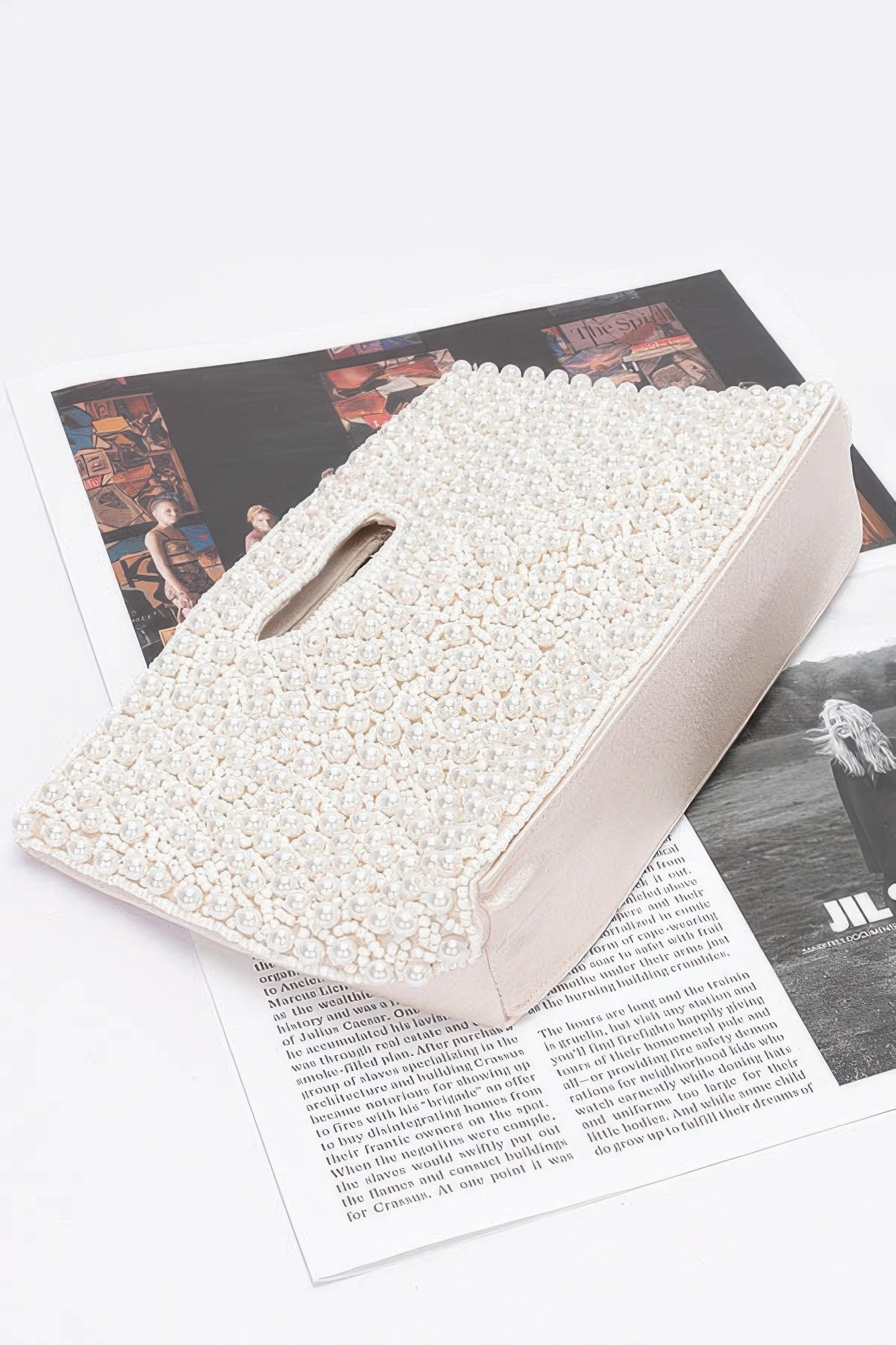 Faux Pearl Handmade Clutch