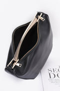 Faux Leather Metal Handle Bag