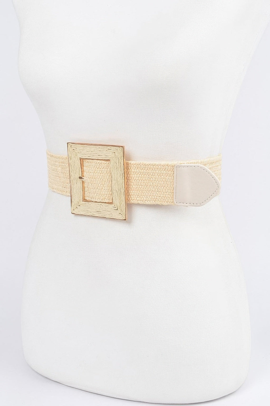 Square Buckle Stretch Belt