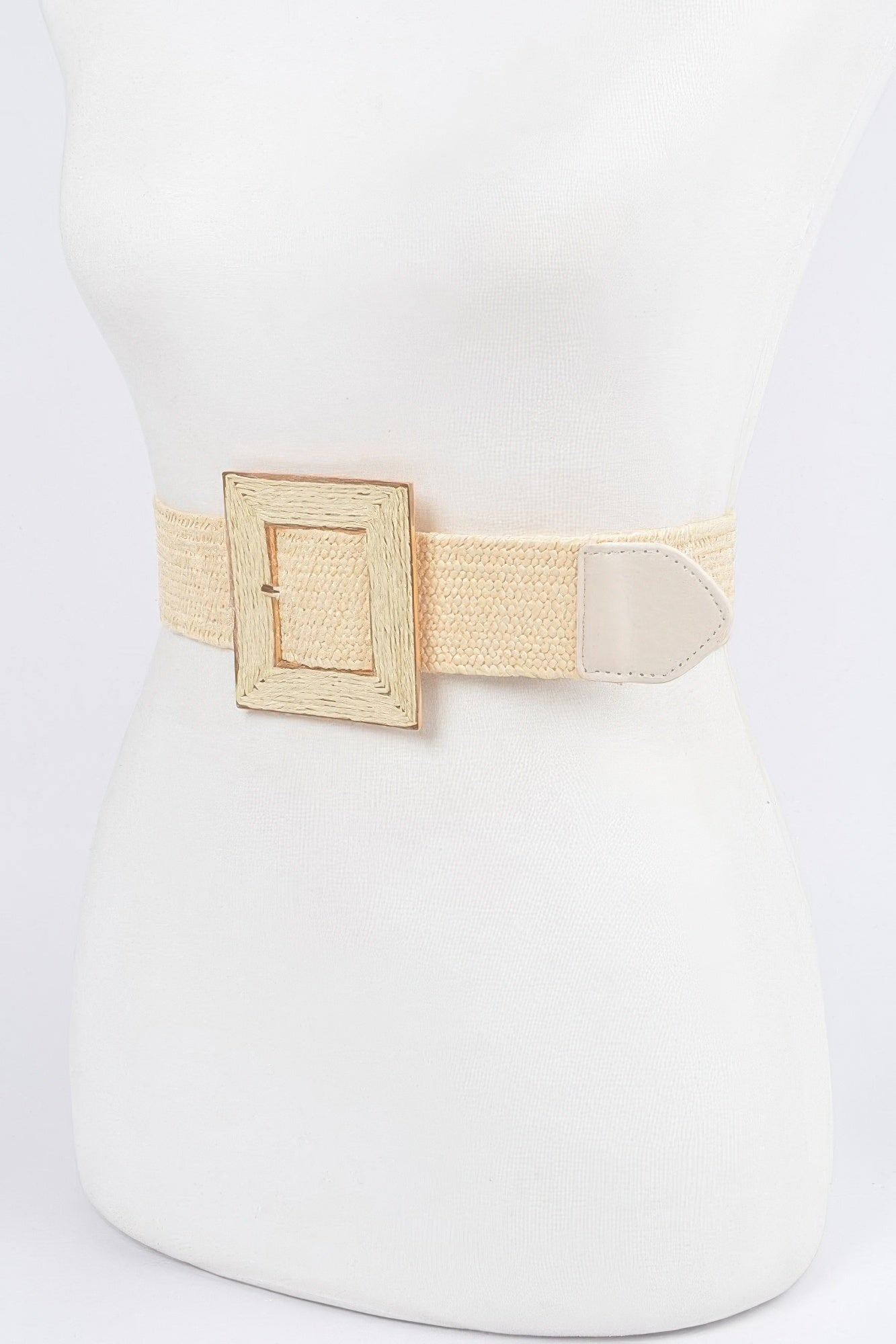 Square Buckle Stretch Belt