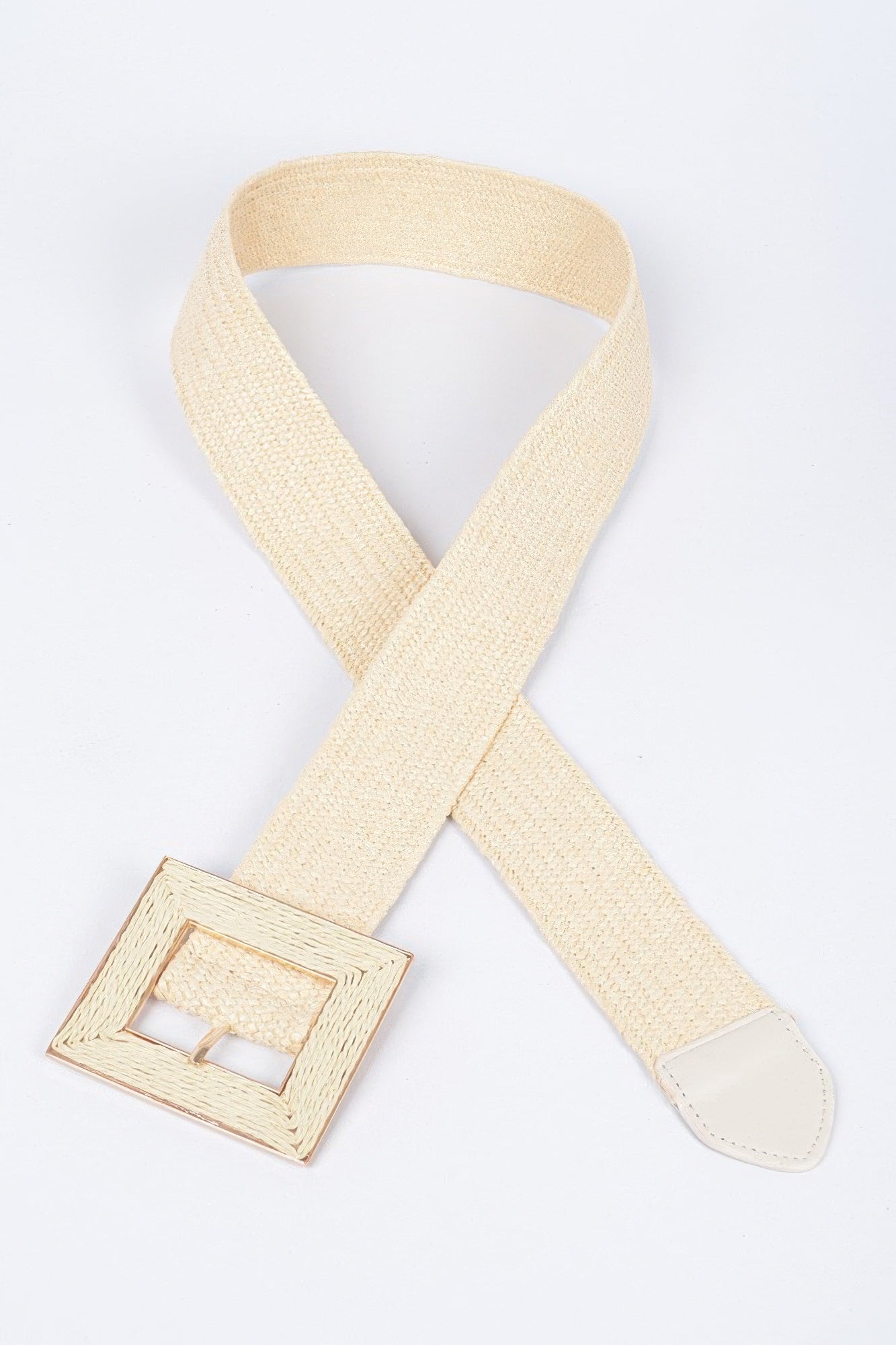 Square Buckle Stretch Belt