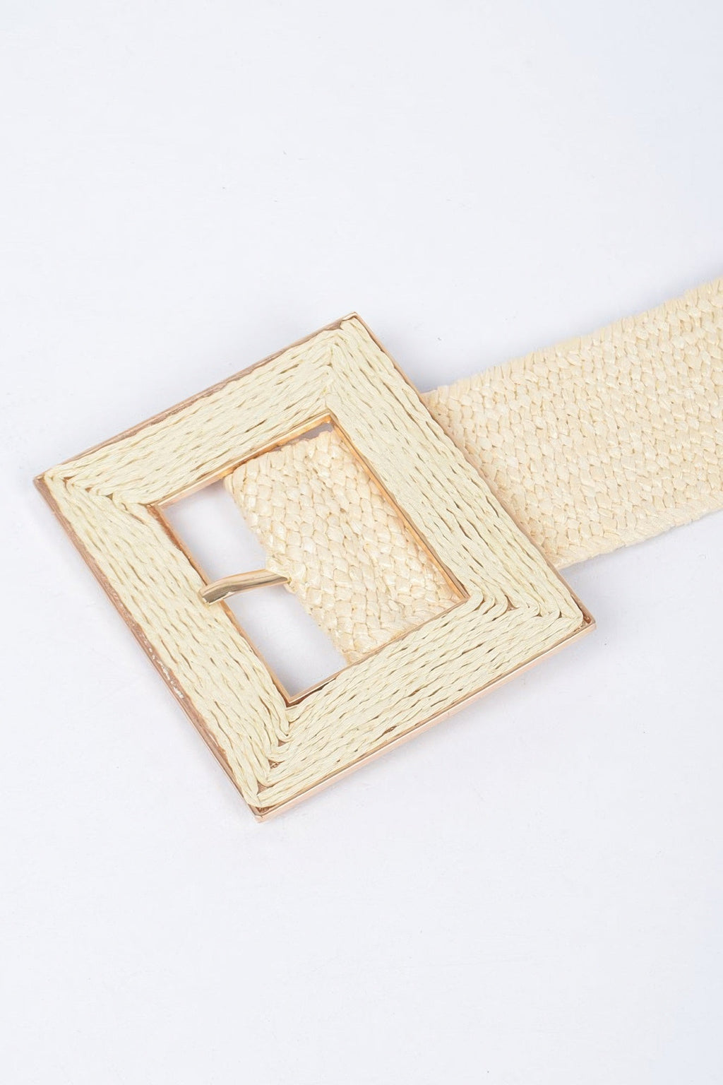 Square Buckle Stretch Belt