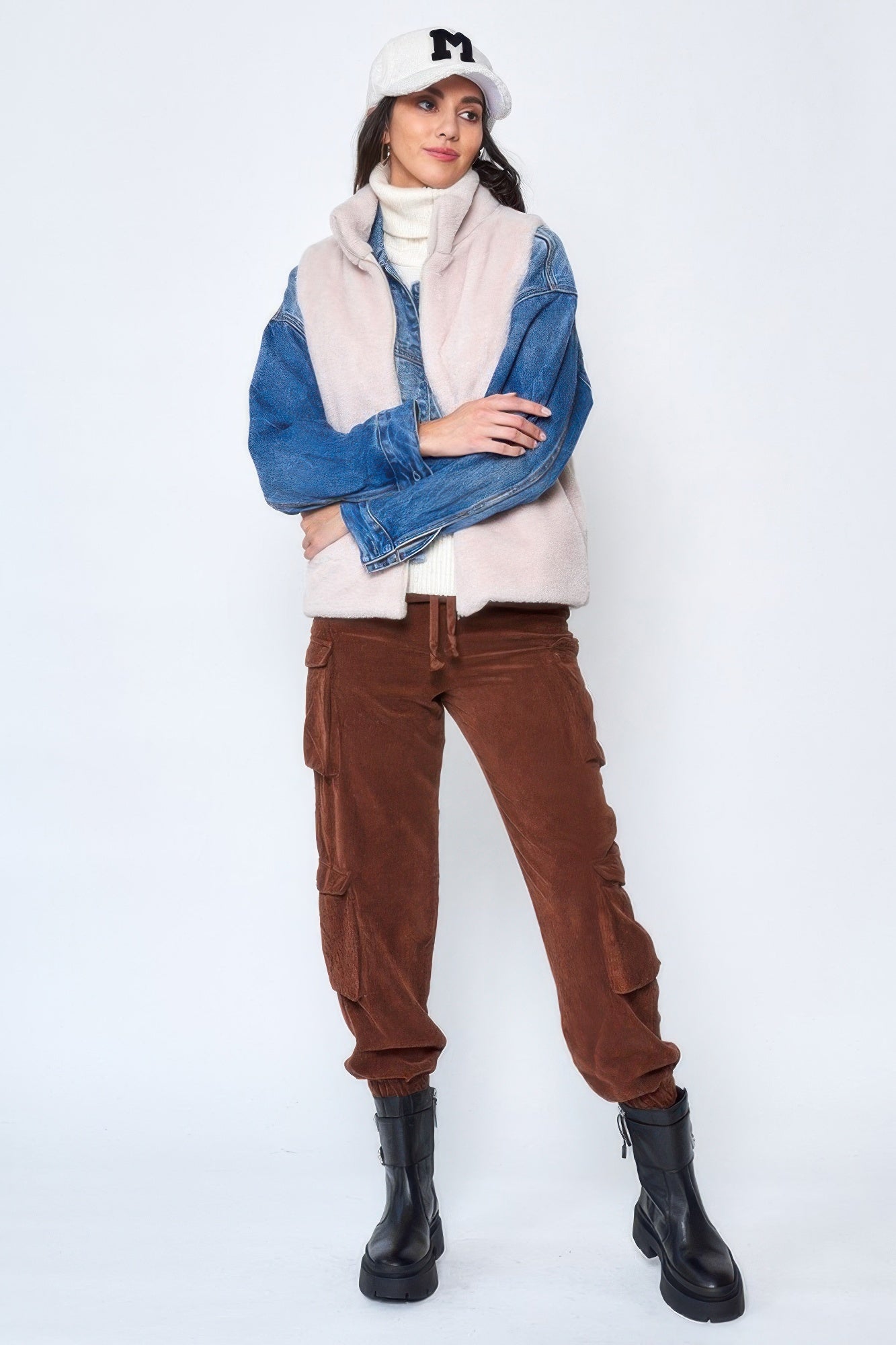 Solid Faux Fur Vest