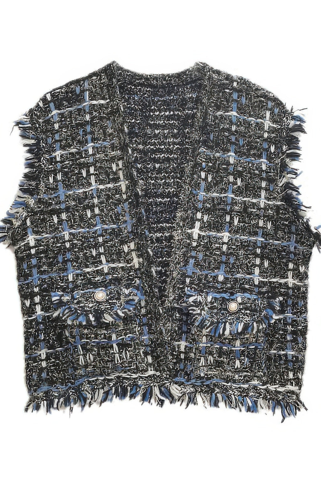 Plaid Tweed Vest