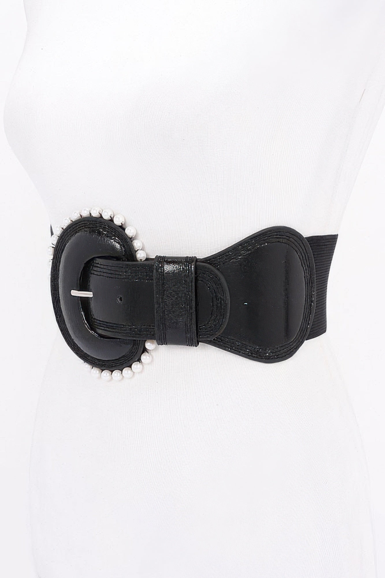 Pearl Metallic Pu Elastic Belt