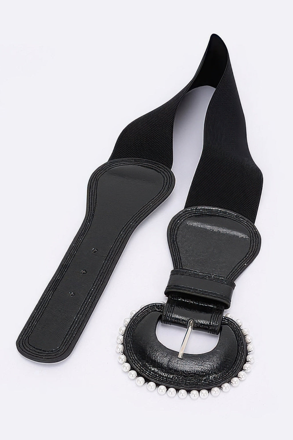 Pearl Metallic Pu Elastic Belt