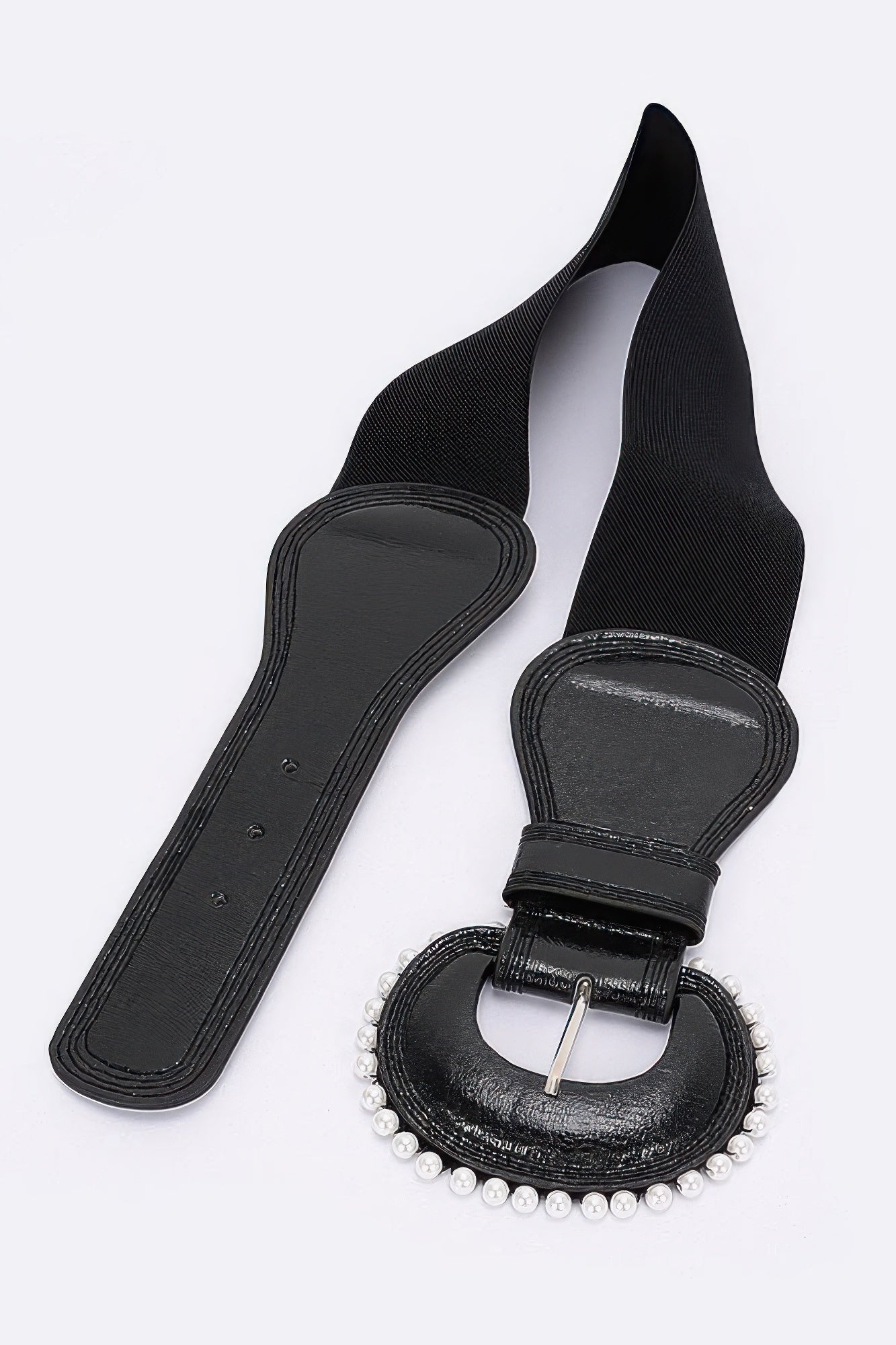 Pearl Metallic Pu Elastic Belt