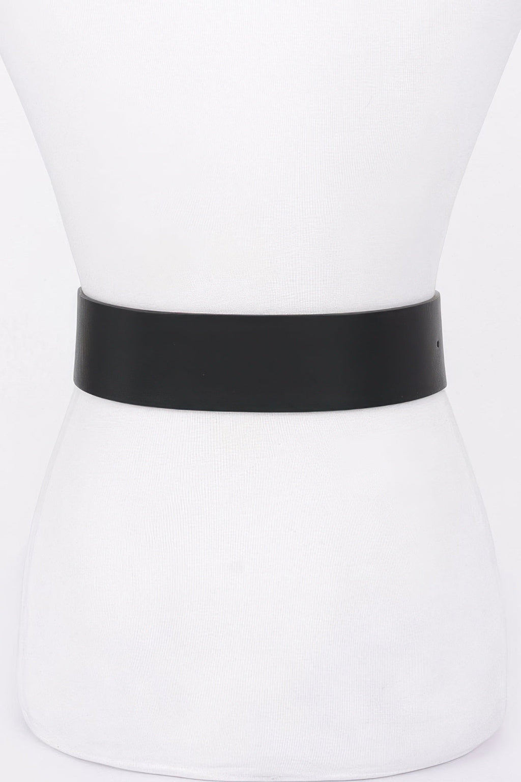 Hammered Metal Buckle Stretch Belt
