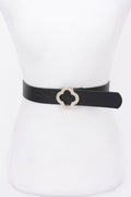 Faux Leather Metal Buckle Plus Belt
