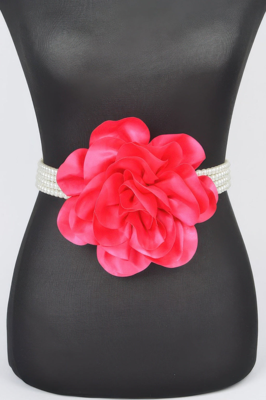 Oversized Flower Pearl Elastic Belt