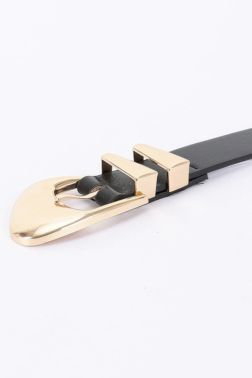 Faux Leather Multi Metal Buckle Belt