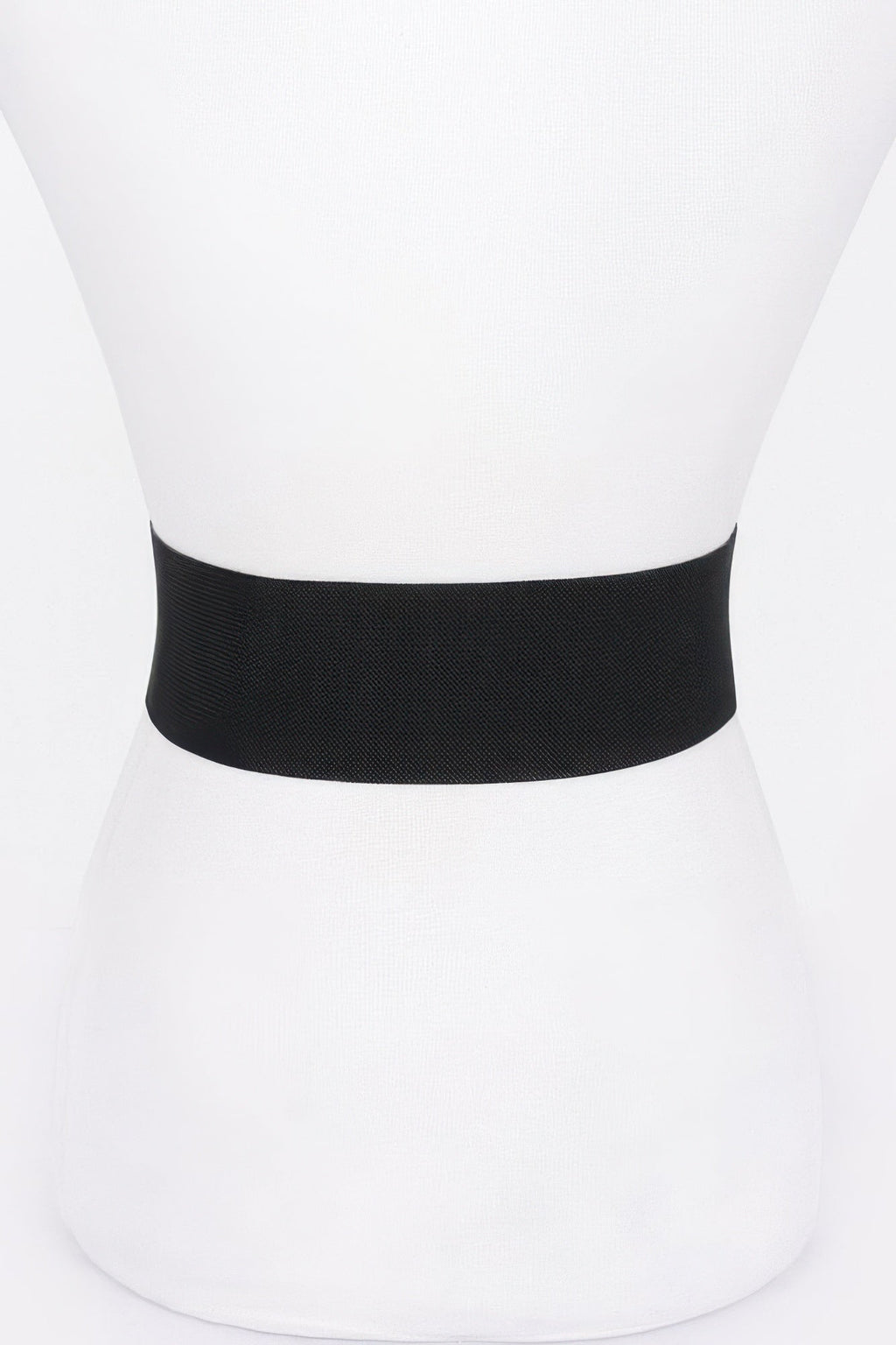 Faux Leather Metal Metal Buckle Stretch Belt