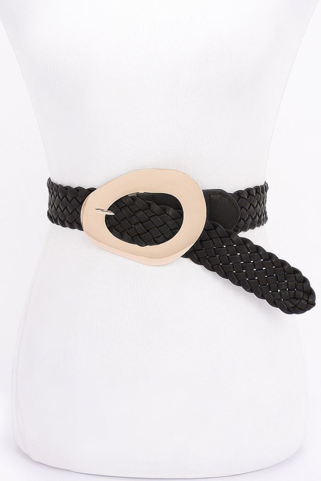 Metal Buckle Braided Belt